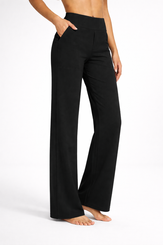 Soft Stretch Wide-Leg Pants